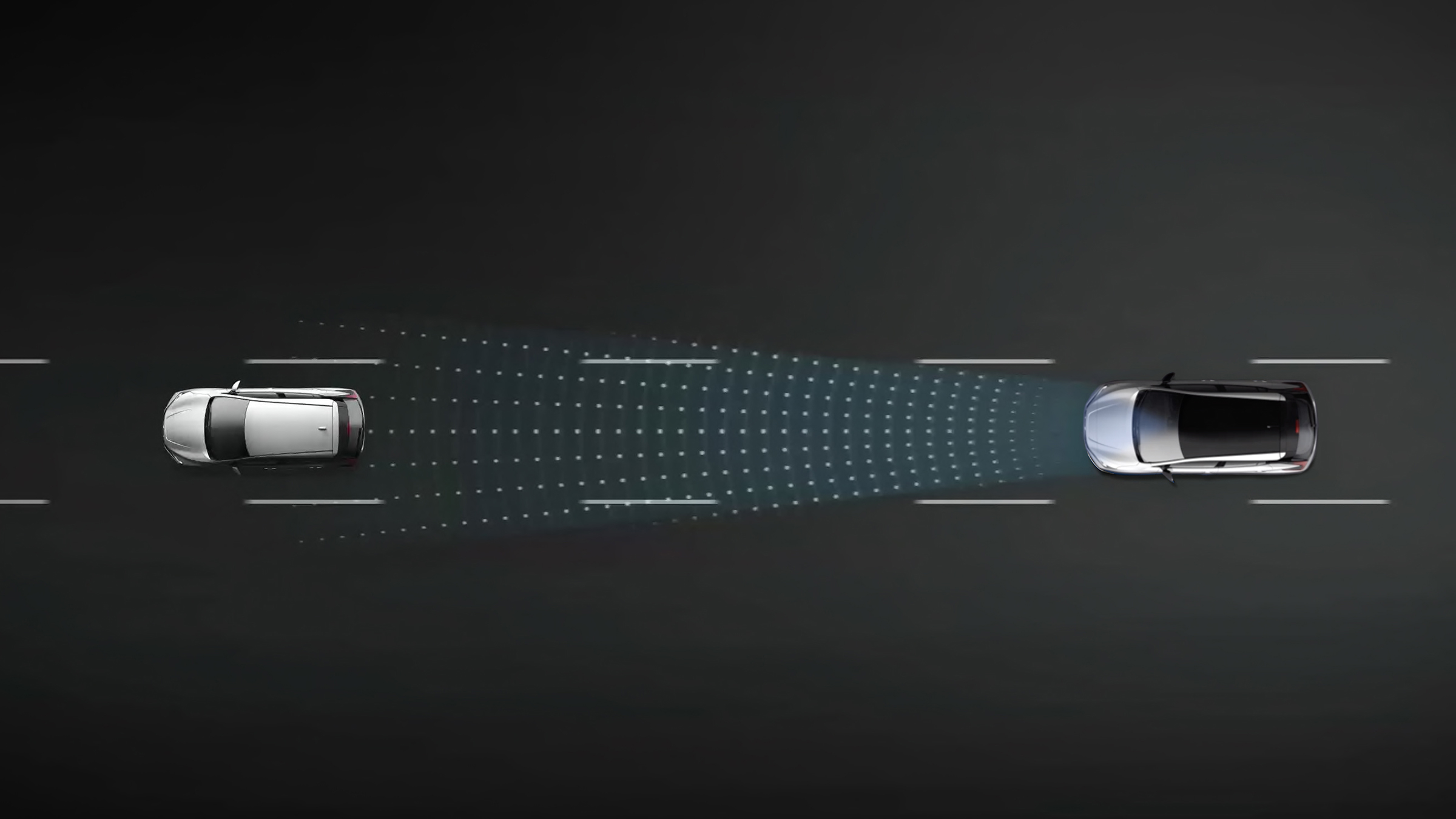 INTELLIGENT EMERGENCY BRAKING MET VOETGANGERSDETECTIE illustratie