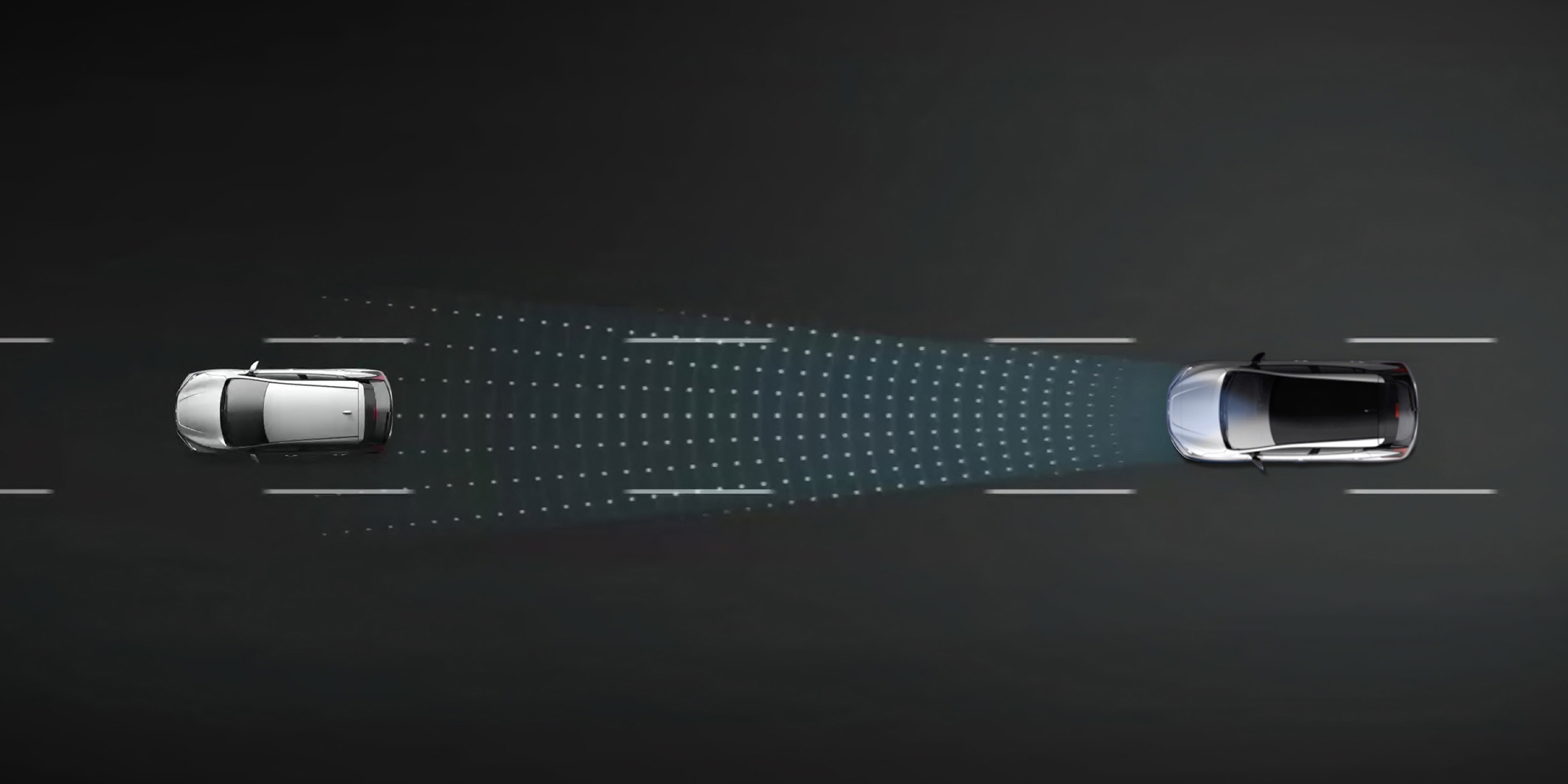 INTELLIGENT EMERGENCY BRAKING MET VOETGANGERSDETECTIE illustratie