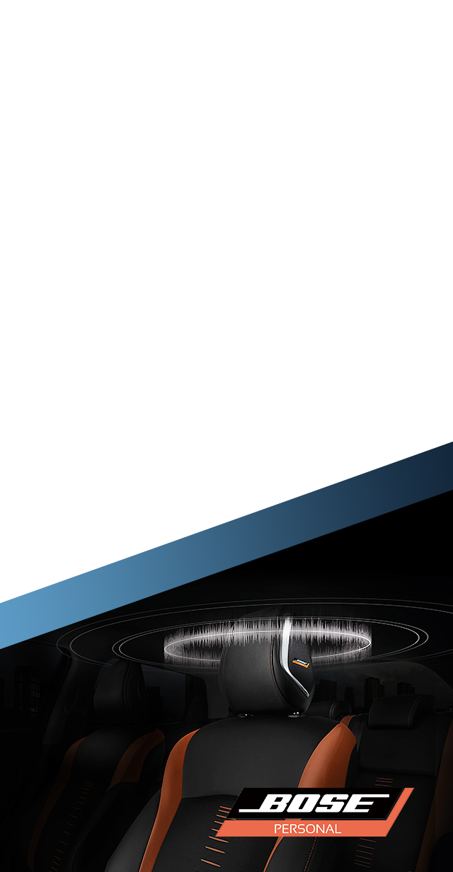 Nieuwe Nissan JUKE detail van de BOSE® hoofdsteun